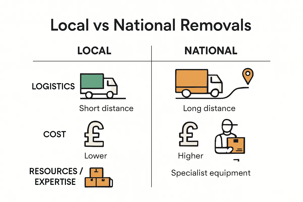 Infographic comparing local and national removals
