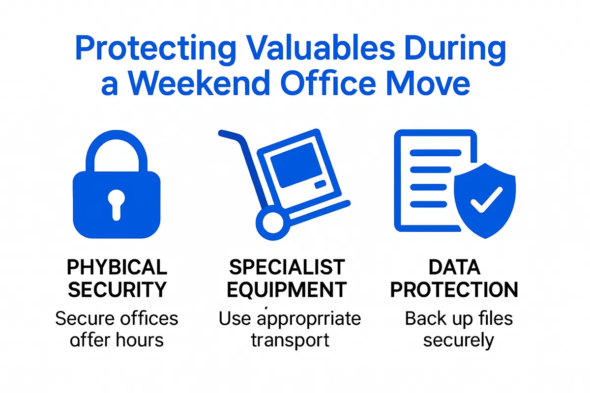 Infographic outlining steps for protecting office valuables