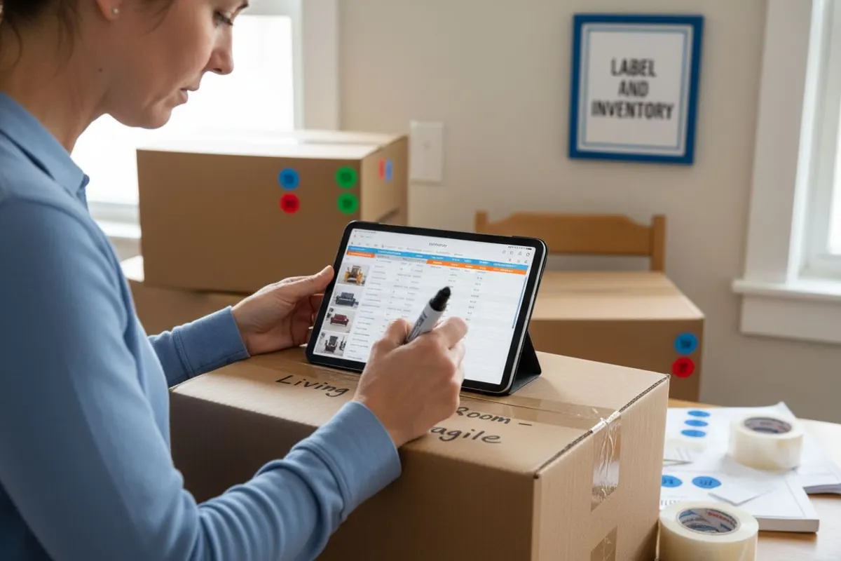 box labeling moving