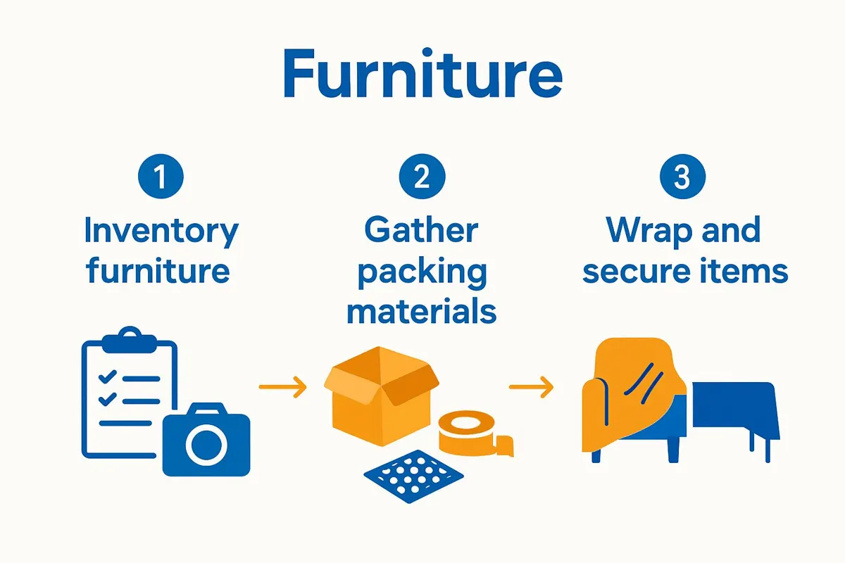 Simple 3-step process for protecting furniture during a move