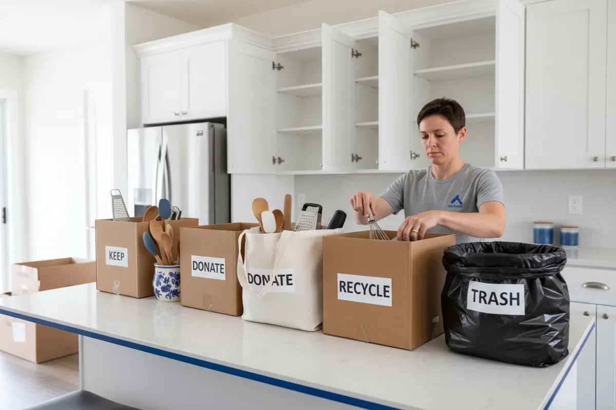 declutter kitchen process