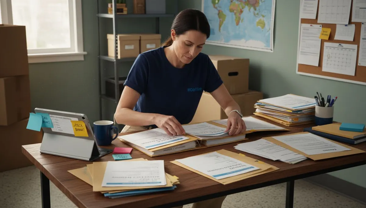 moving paperwork organization