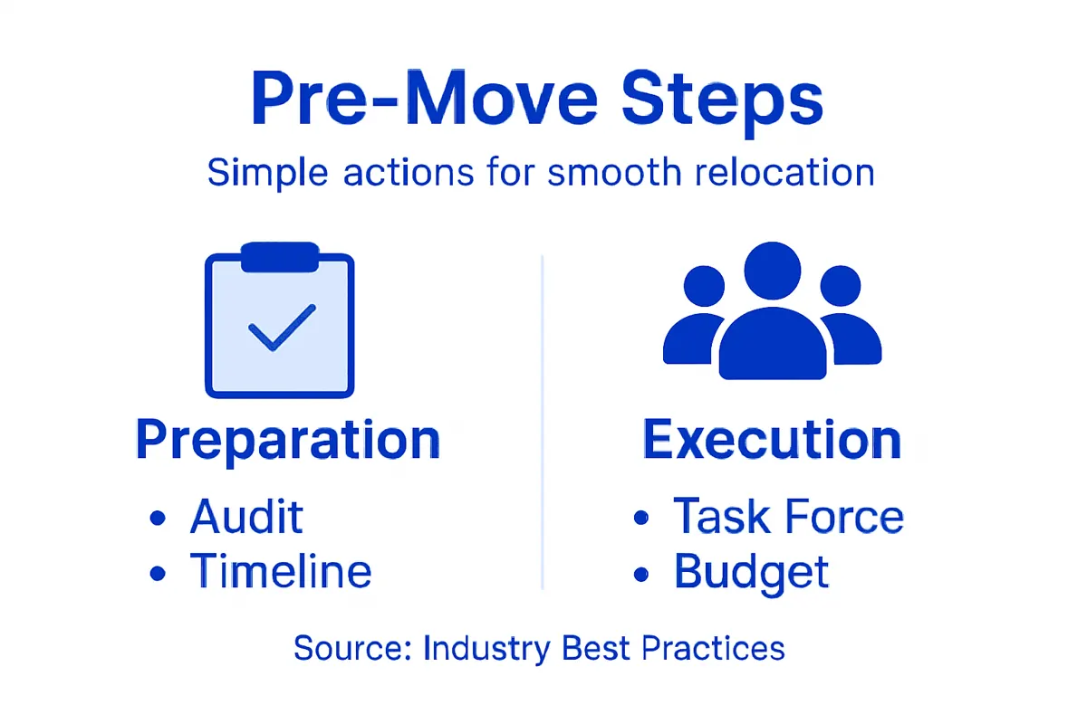 Infographic of pre-move planning key steps