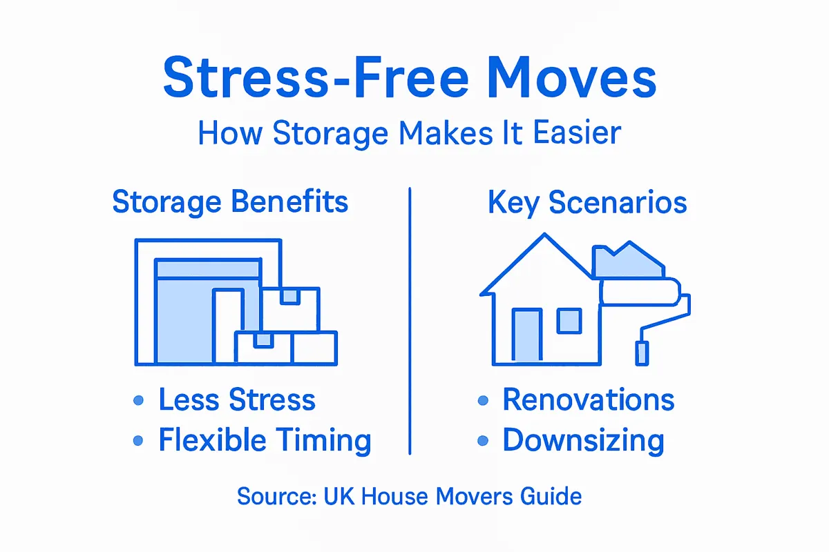 Infographic on using storage for stress-free moves