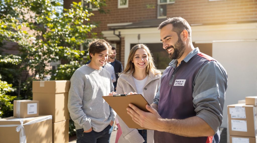 UK family collaborating with professional mover for a stress-free move