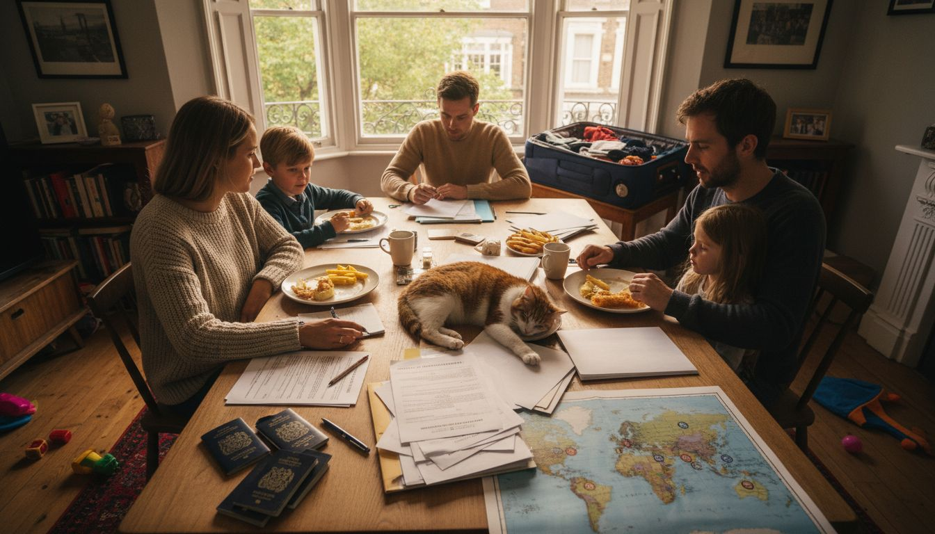 Family sorting visas and packing for move
