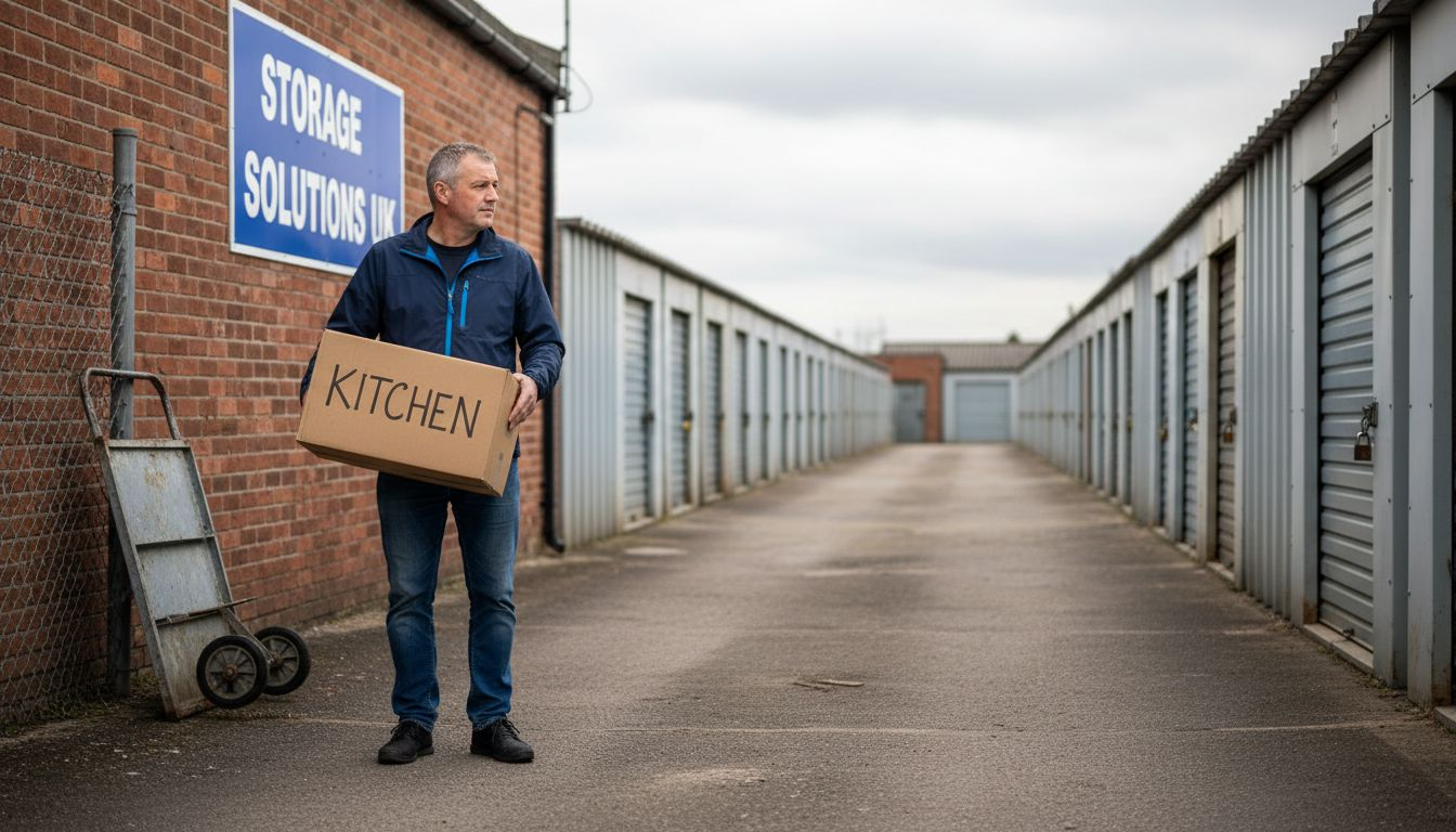 Man choosing UK storage facility during move
